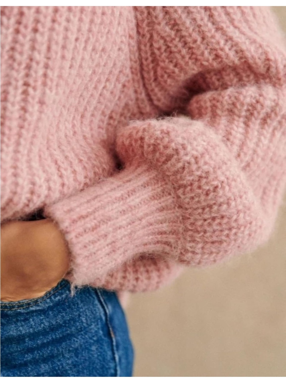 Cozy Pink Button-Up Knit Cardigan Sweater - Picture 3 of 9